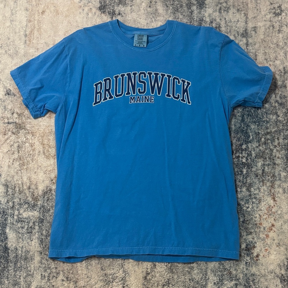 Comfort Colors Brunswick Maine Blue Tee